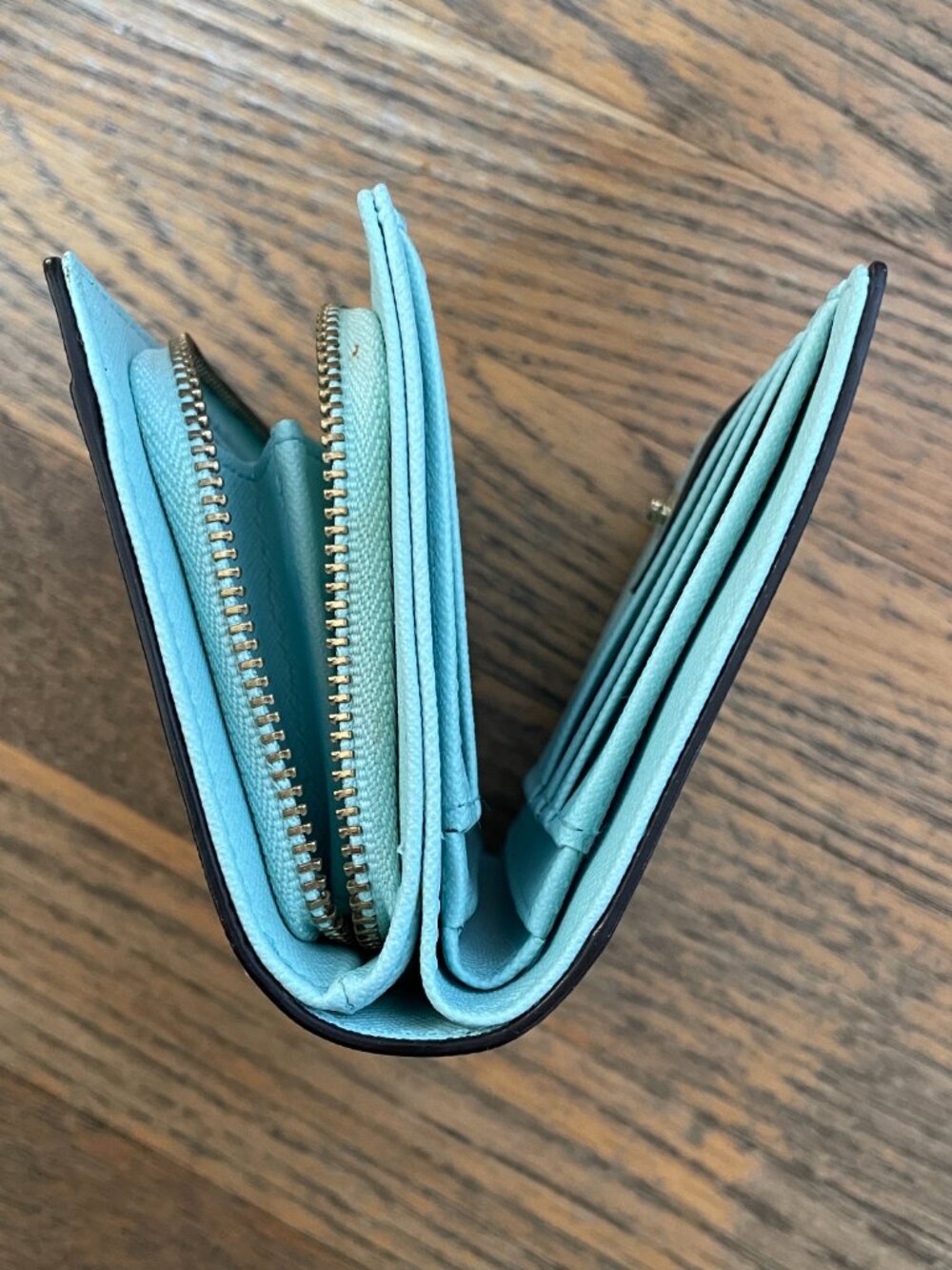 Kate Spade New York Cara Newberry Lane Blue Small Leather Fold Wallet - Picture 9 of 10